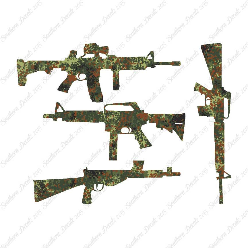Set Of 4 Assault Rifles