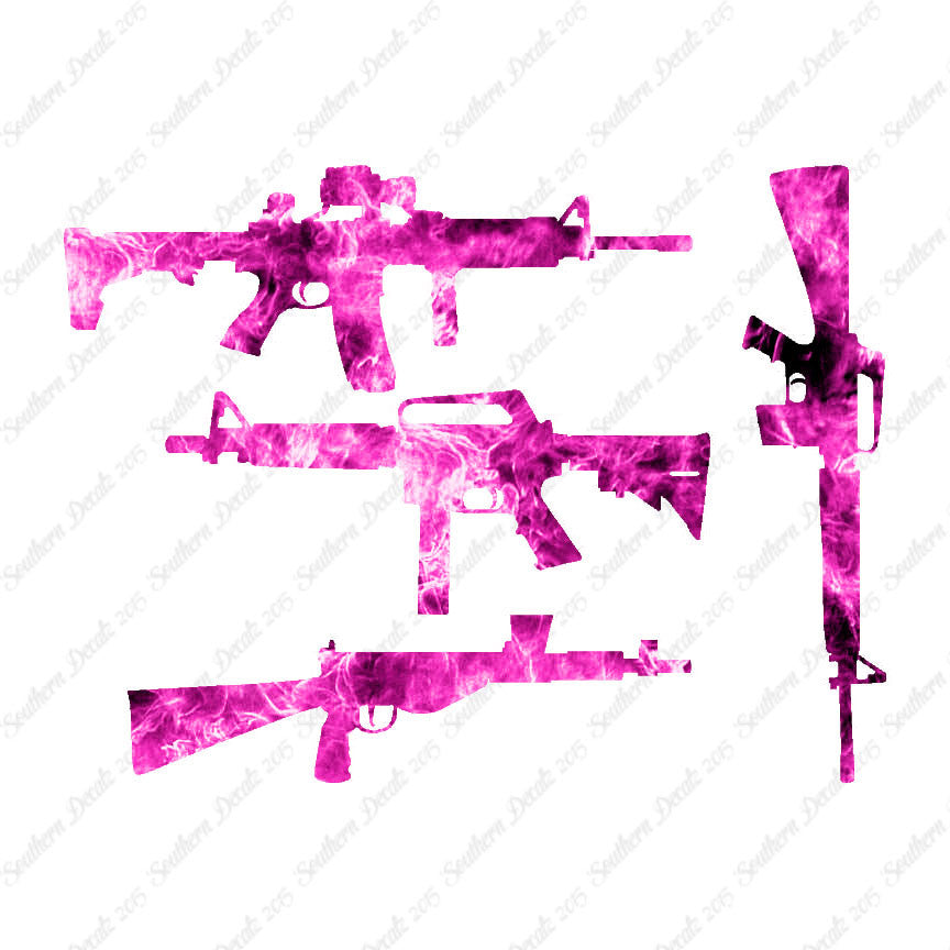 Set Of 4 Assault Rifles