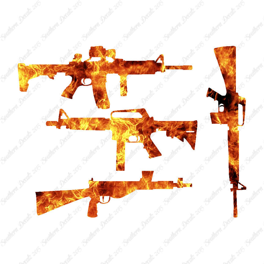 Set Of 4 Assault Rifles