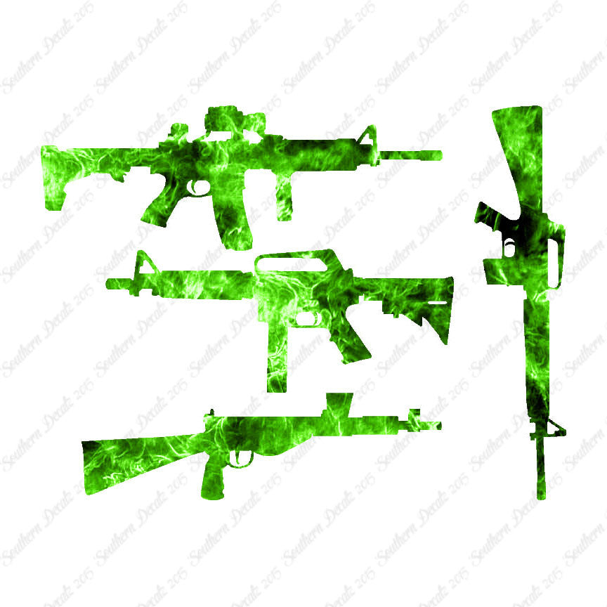 Set Of 4 Assault Rifles