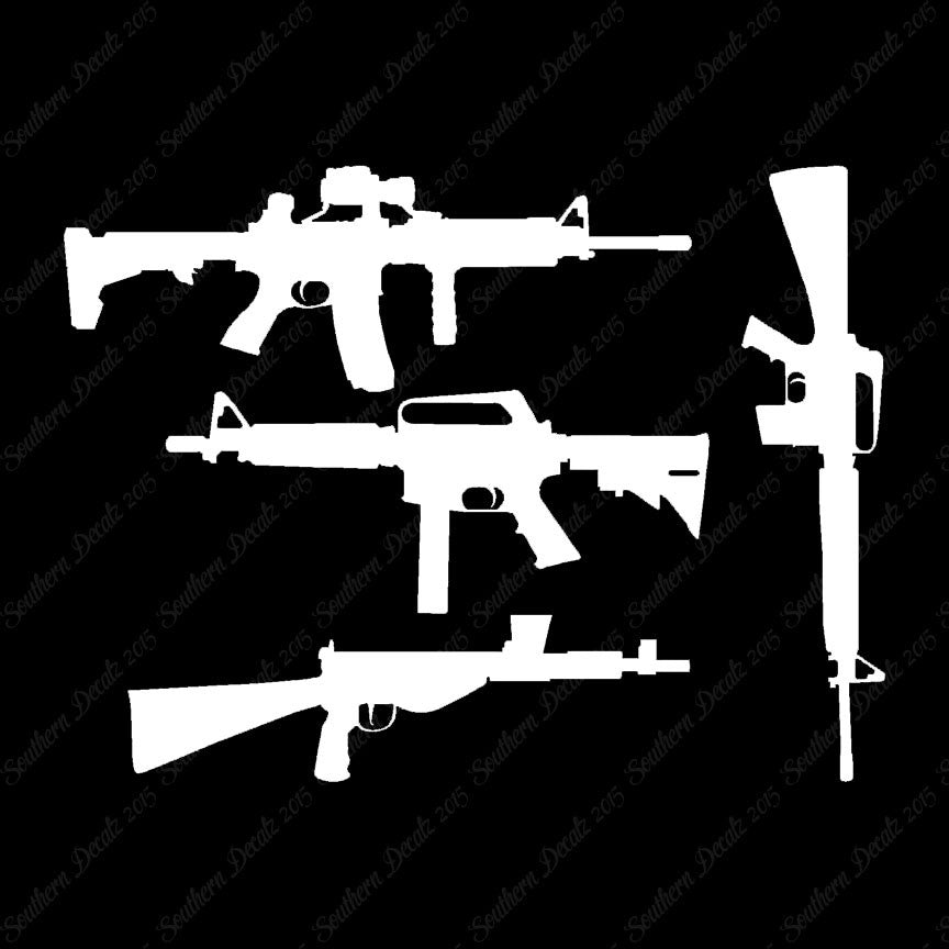 Set Of 4 Assault Rifles