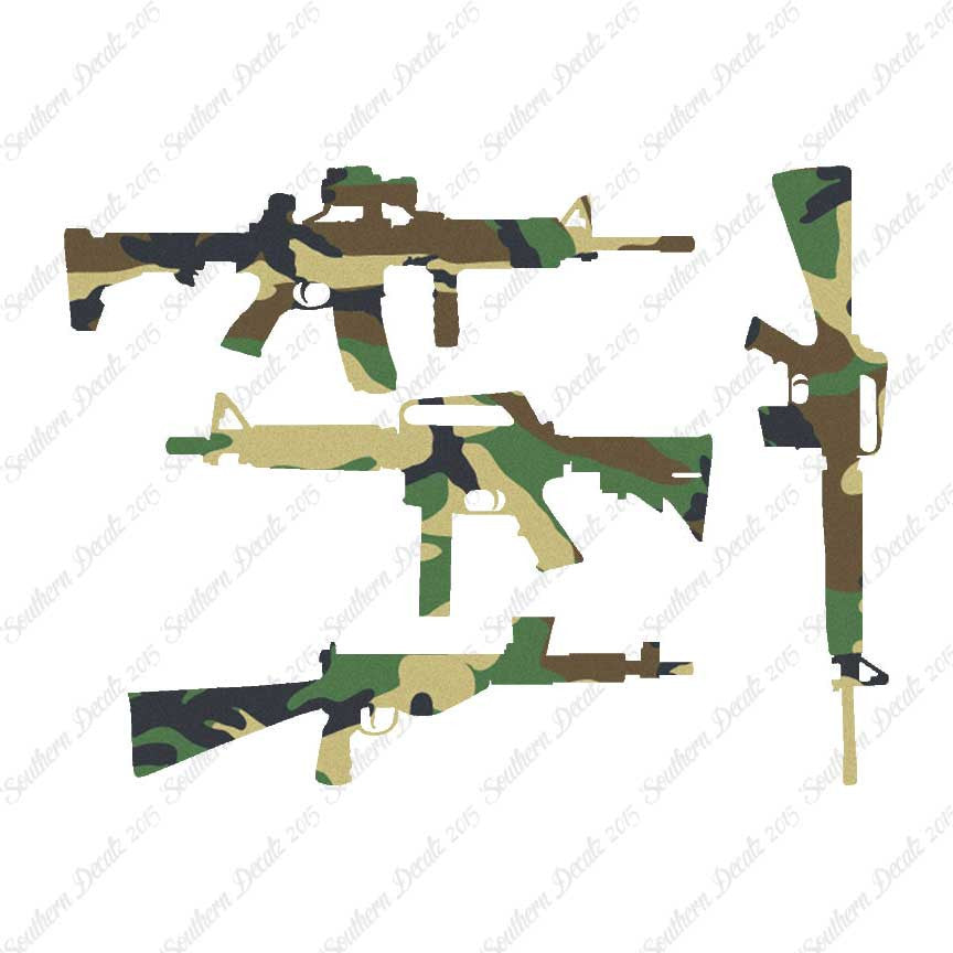 Set Of 4 Assault Rifles