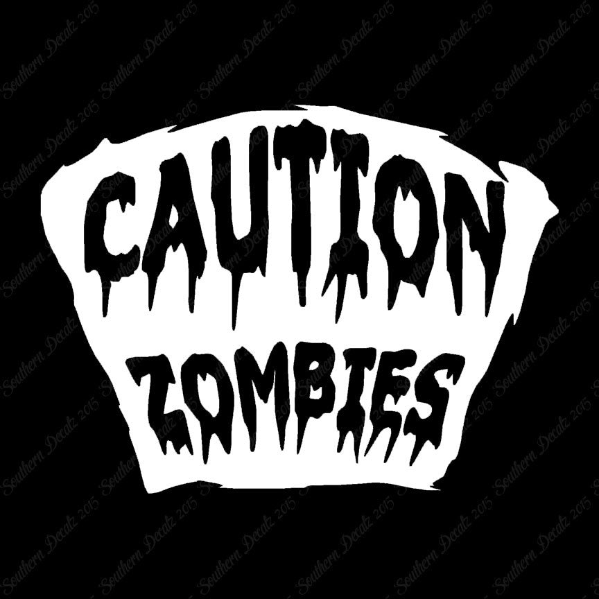 Caution Zombies Tombstone