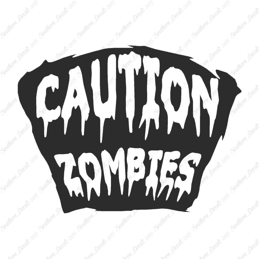 Caution Zombies Tombstone