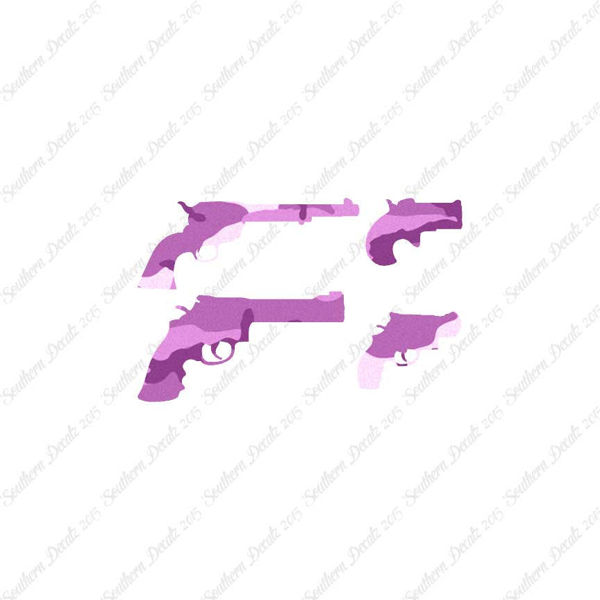 Set Of 4 Pistol Handguns Gun