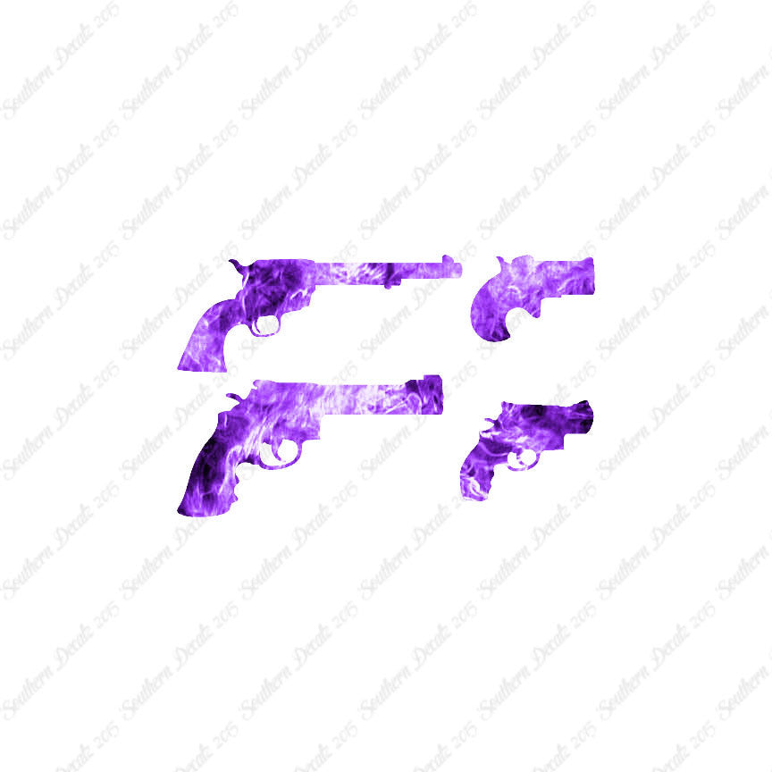 Set Of 4 Pistol Handguns Gun