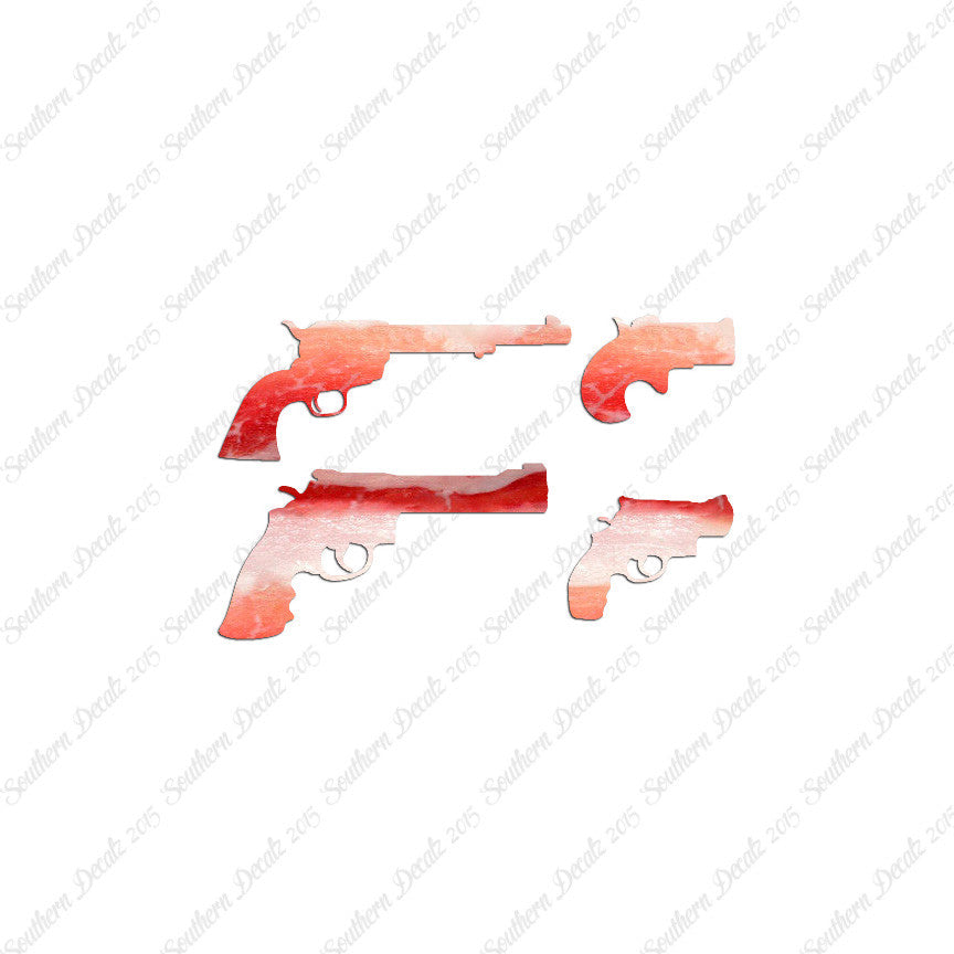 Set Of 4 Pistol Handguns Gun