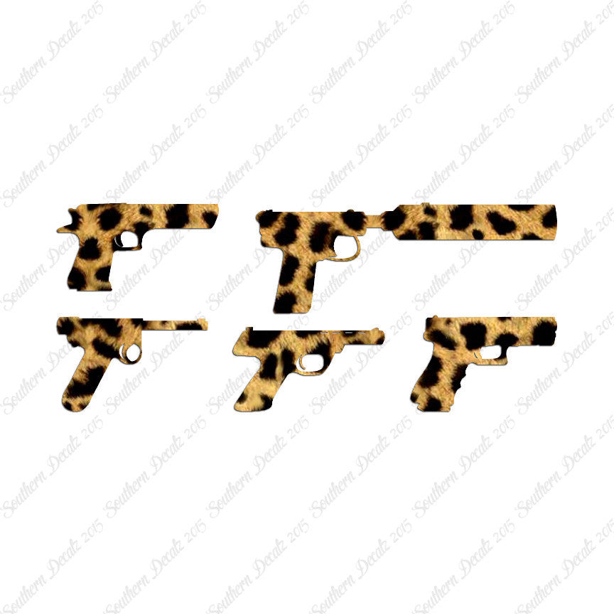 Set Of 5 Handguns Pistol Gun