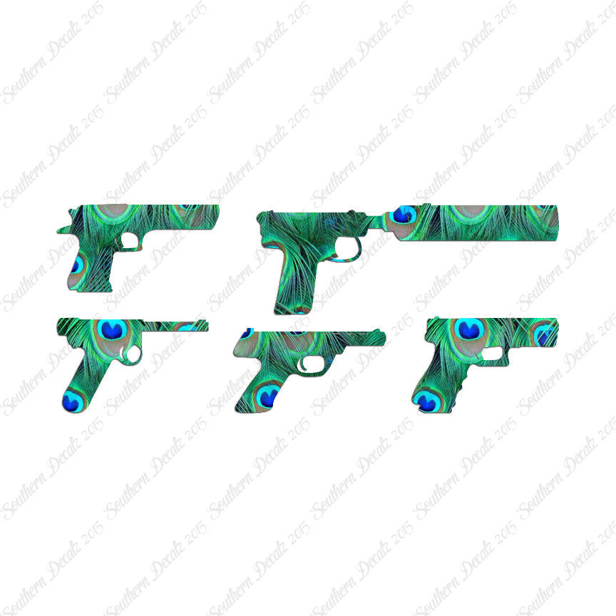 Set Of 5 Handguns Pistol Gun
