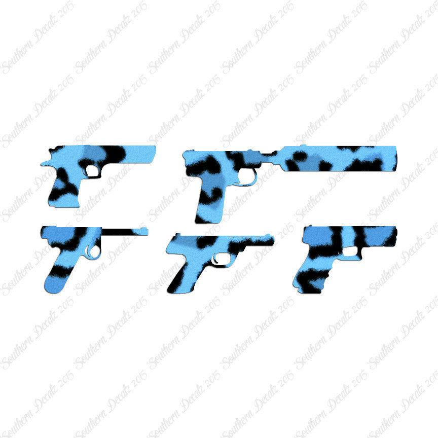 Set Of 5 Handguns Pistol Gun