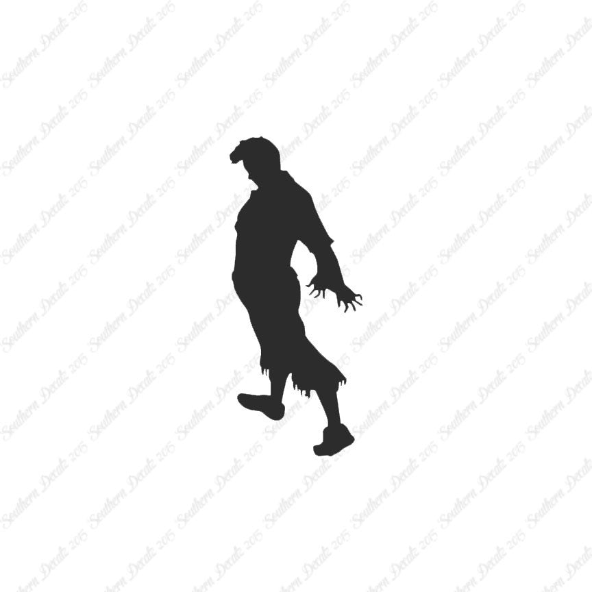 Zombie Silhouette Man Walker
