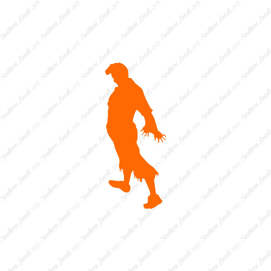 Zombie Silhouette Man Walker