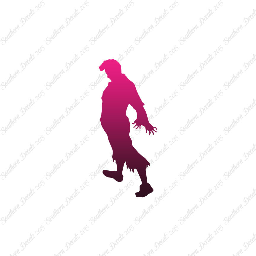 Zombie Silhouette Man Walker