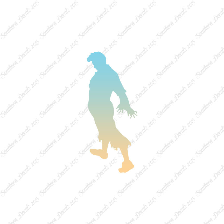 Zombie Silhouette Man Walker