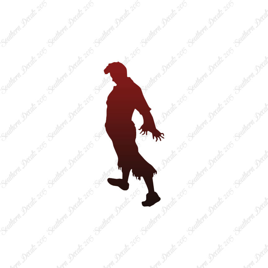 Zombie Silhouette Man Walker