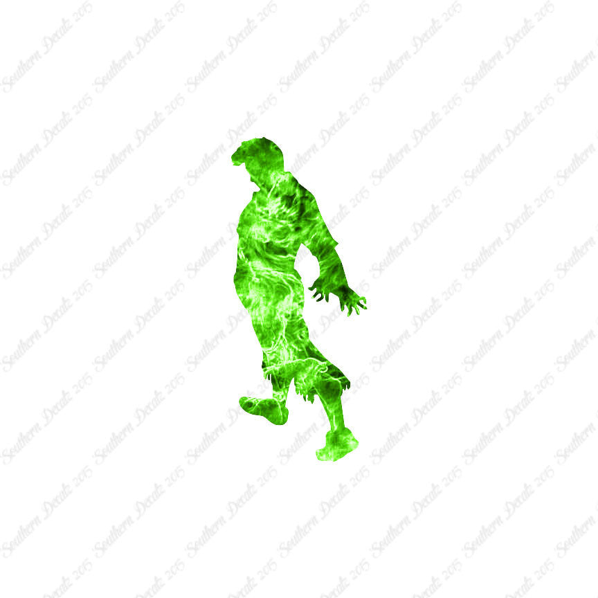 Zombie Silhouette Man Walker