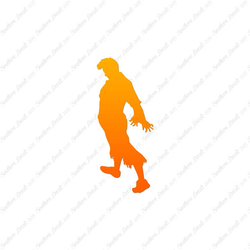 Zombie Silhouette Man Walker