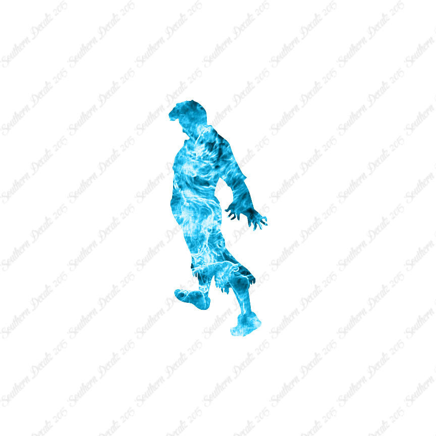 Zombie Silhouette Man Walker
