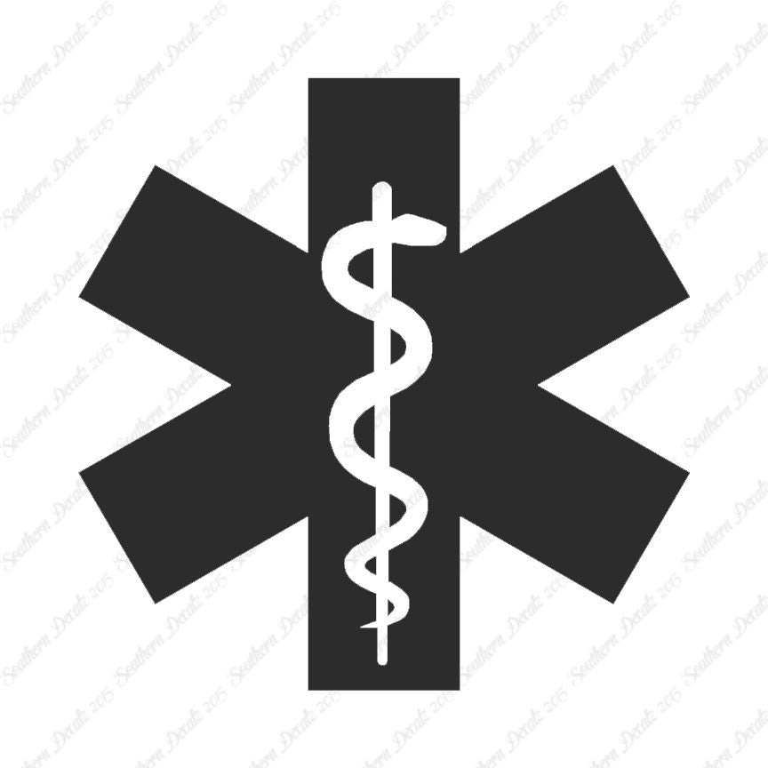 EMT Medical Symbol Snake Staff