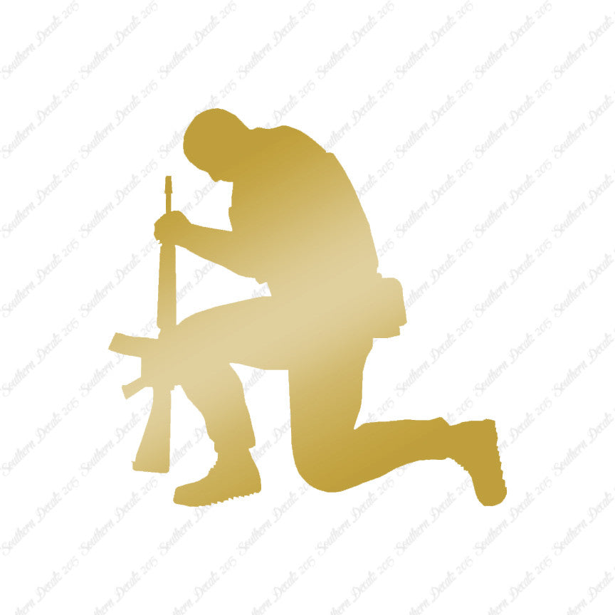 Soldier Kneeling Prayer