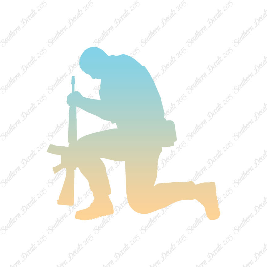 Soldier Kneeling Prayer