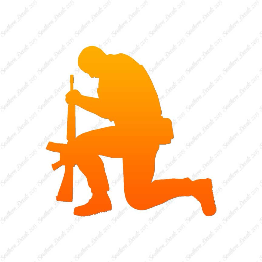 Soldier Kneeling Prayer