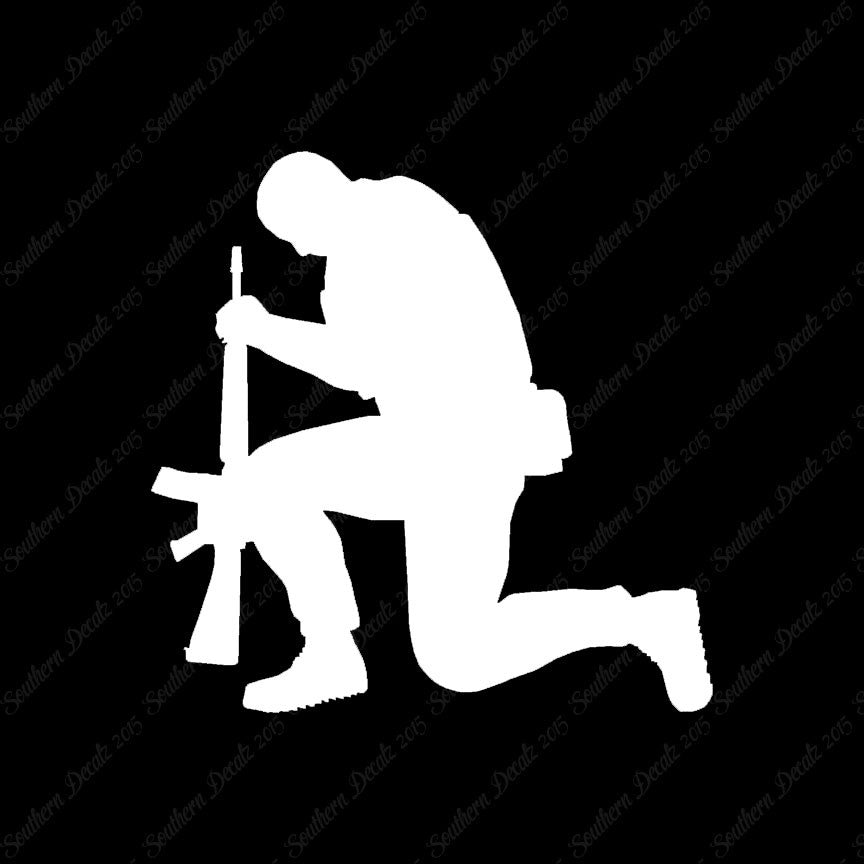 Soldier Kneeling Prayer