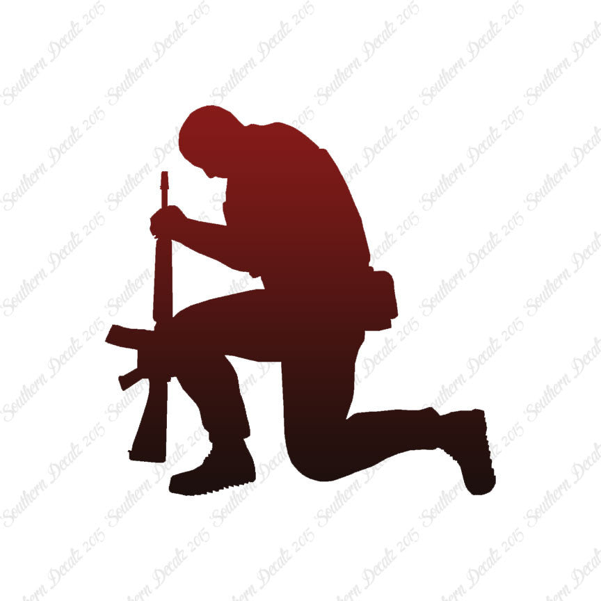 Soldier Kneeling Prayer