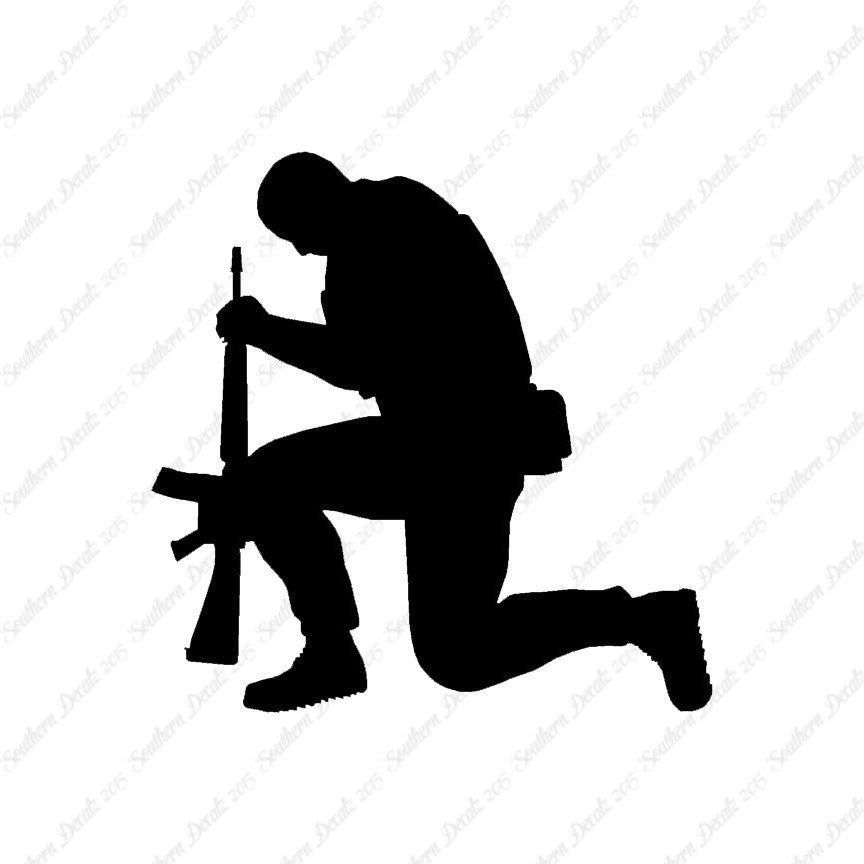 Soldier Kneeling Prayer