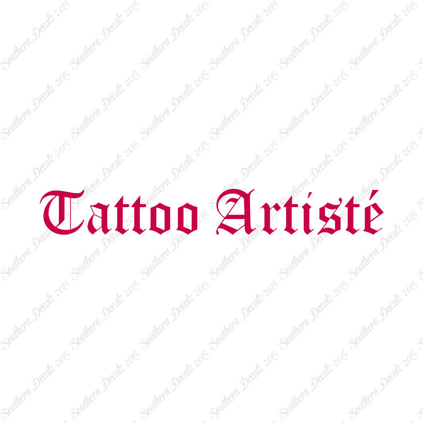 Tattoo Artiste Artist