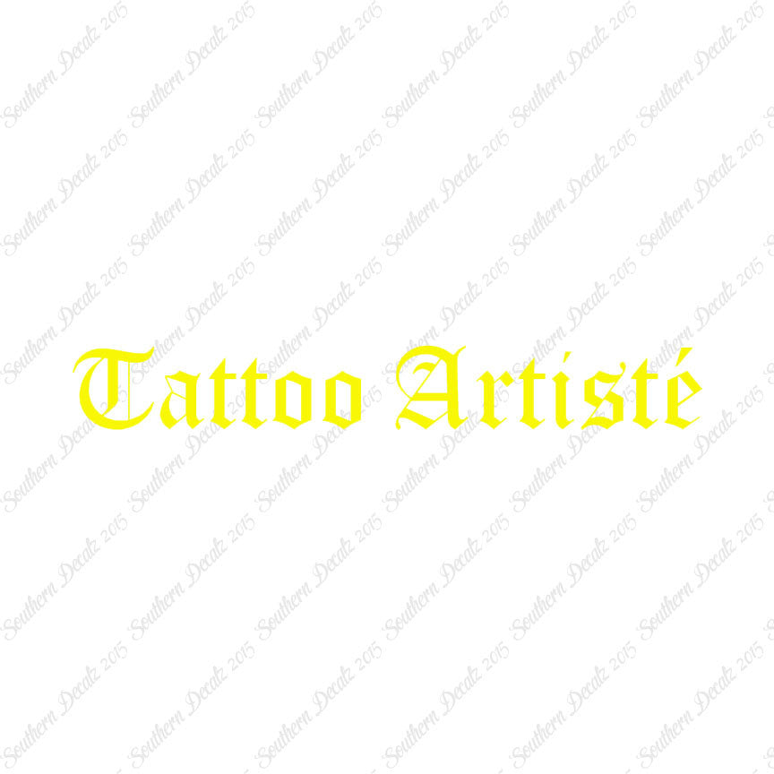 Tattoo Artiste Artist