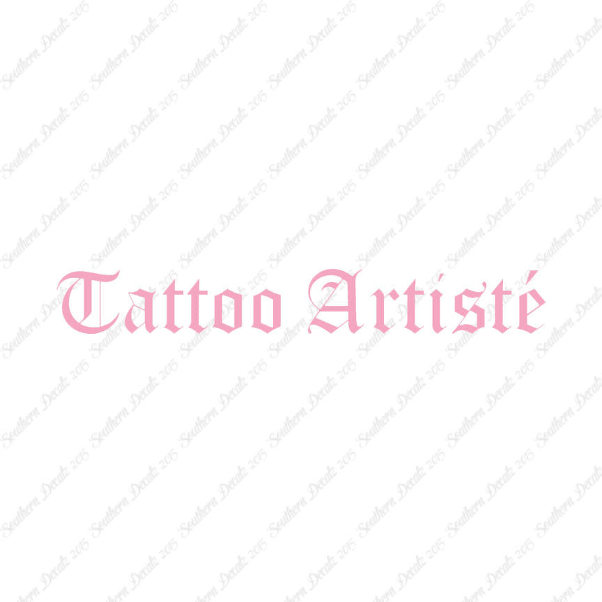 Tattoo Artiste Artist