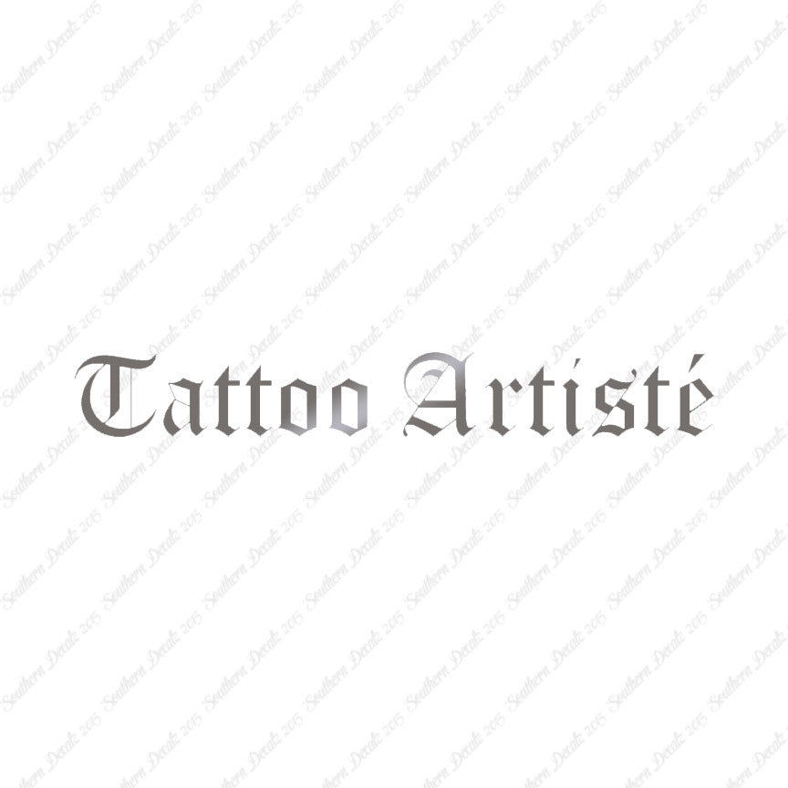 Tattoo Artiste Artist