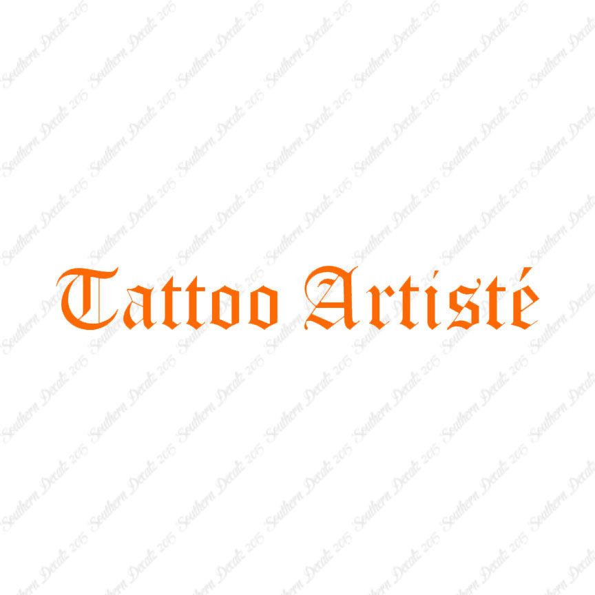 Tattoo Artiste Artist