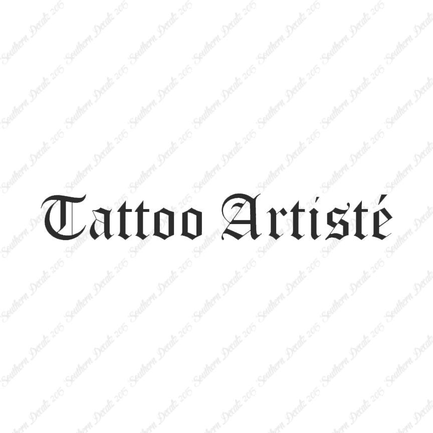 Tattoo Artiste Artist