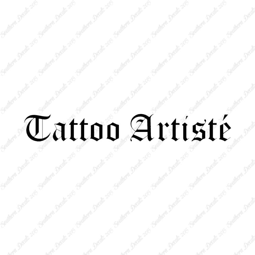 Tattoo Artiste Artist