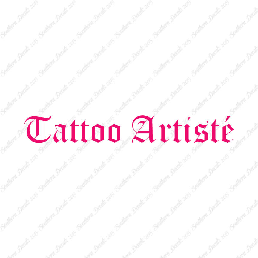 Tattoo Artiste Artist