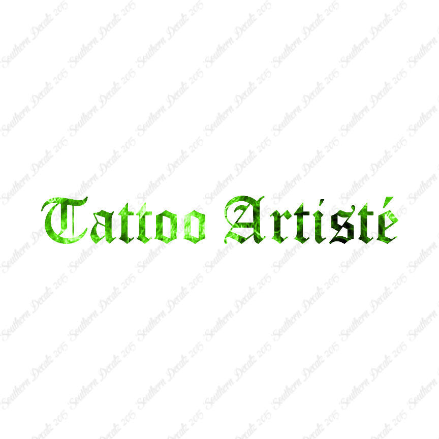 Tattoo Artiste Artist