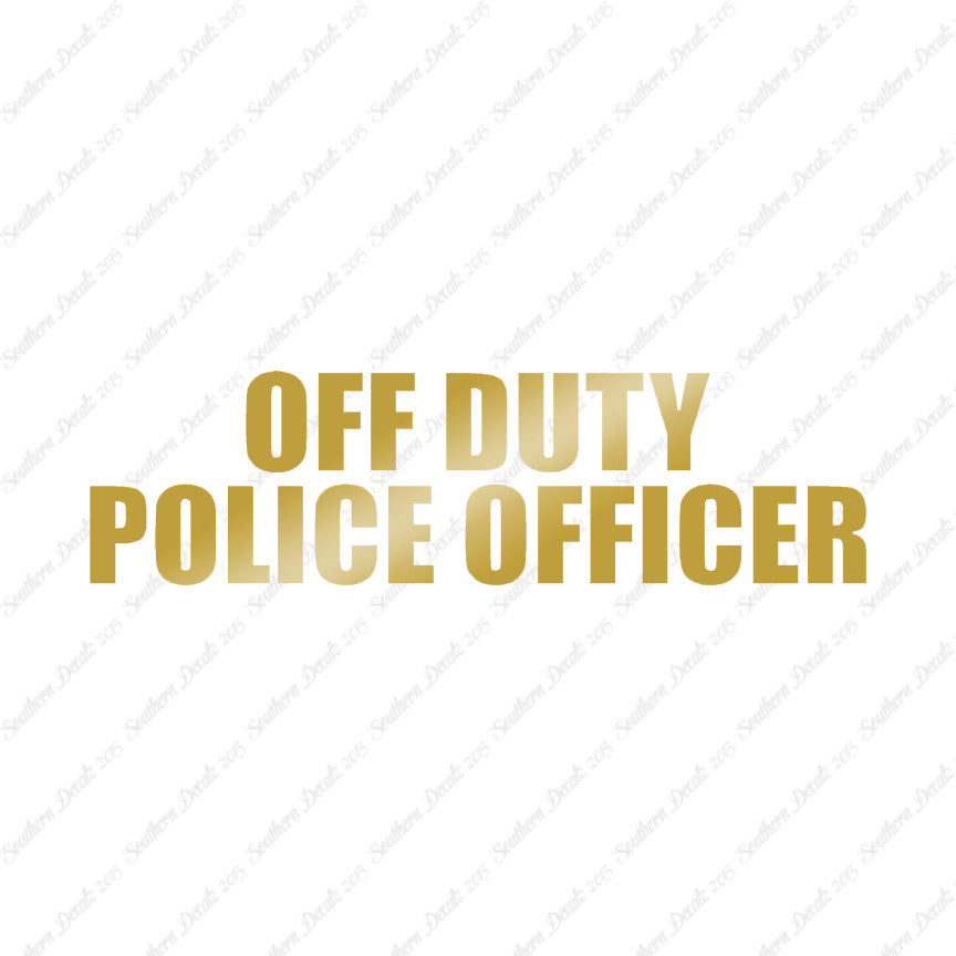 Off Duty Police Officer