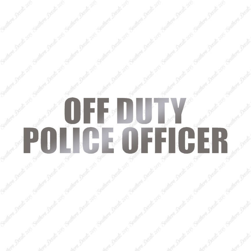 Off Duty Police Officer