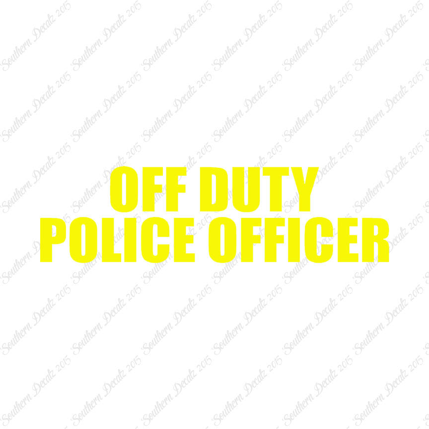 Off Duty Police Officer