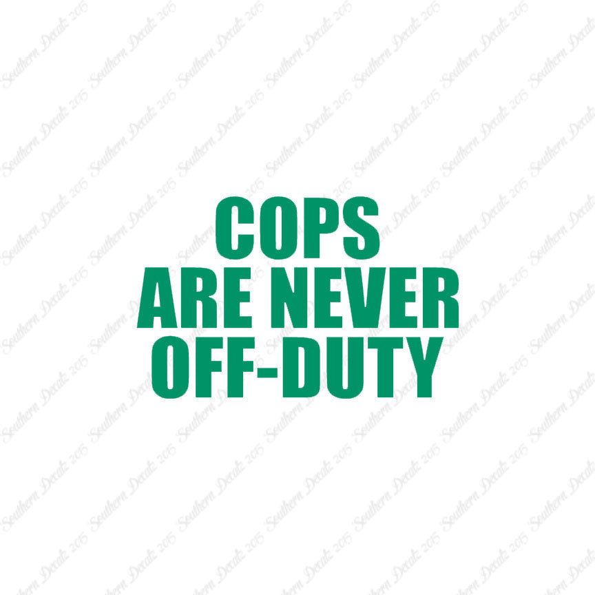 Cops Never Off Duty