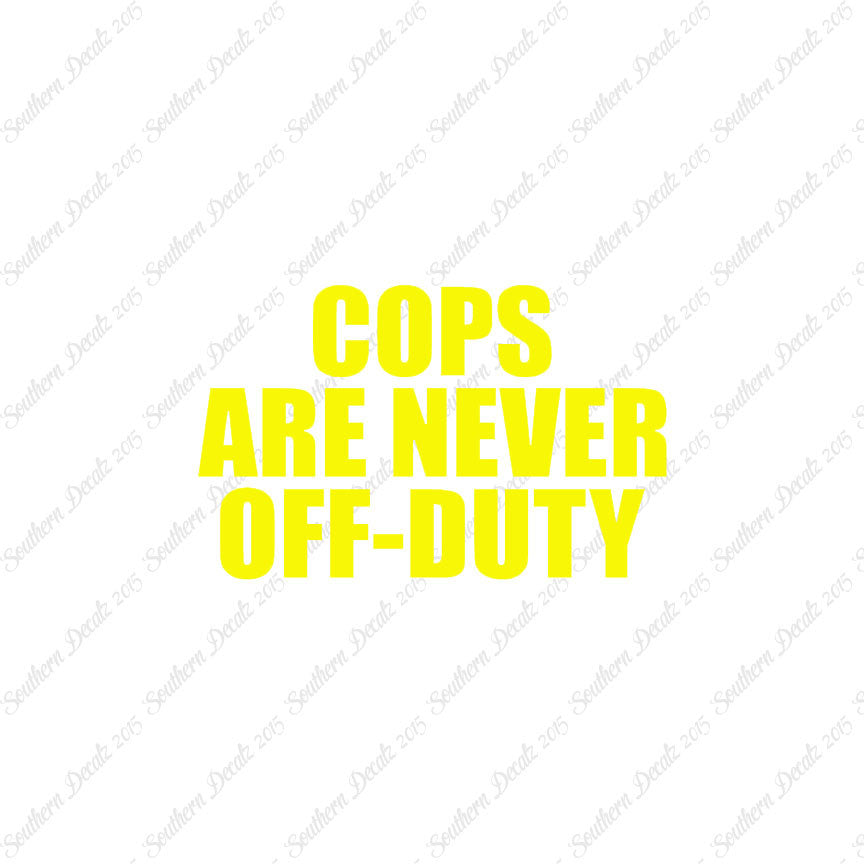 Cops Never Off Duty