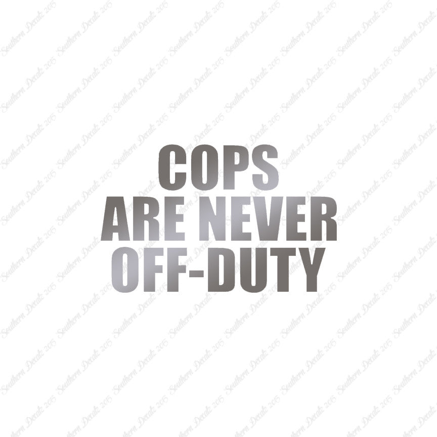 Cops Never Off Duty