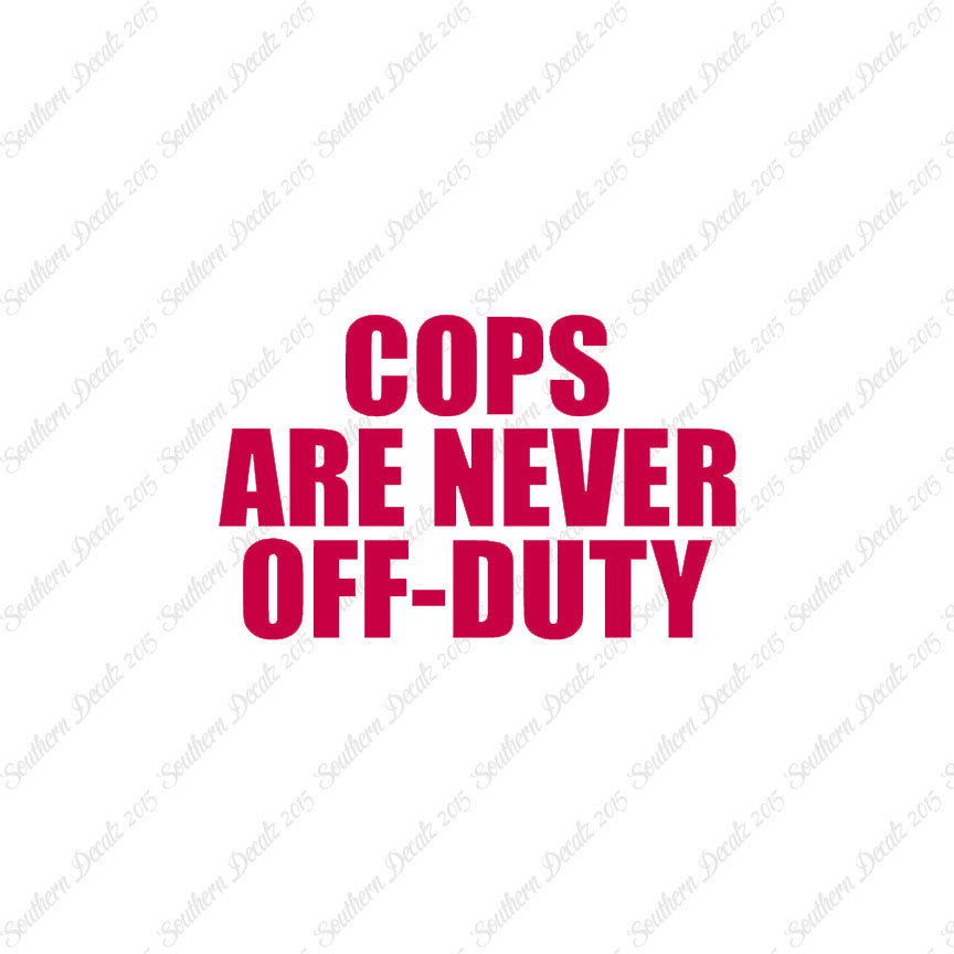 Cops Never Off Duty