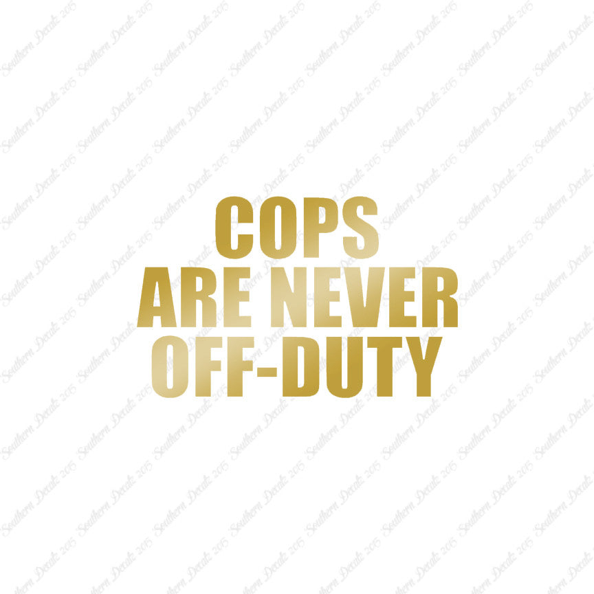 Cops Never Off Duty