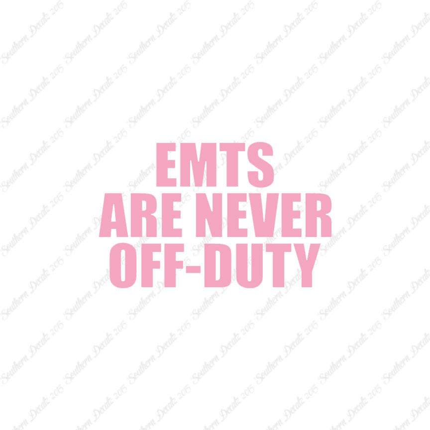 EMTs Never Off Duty