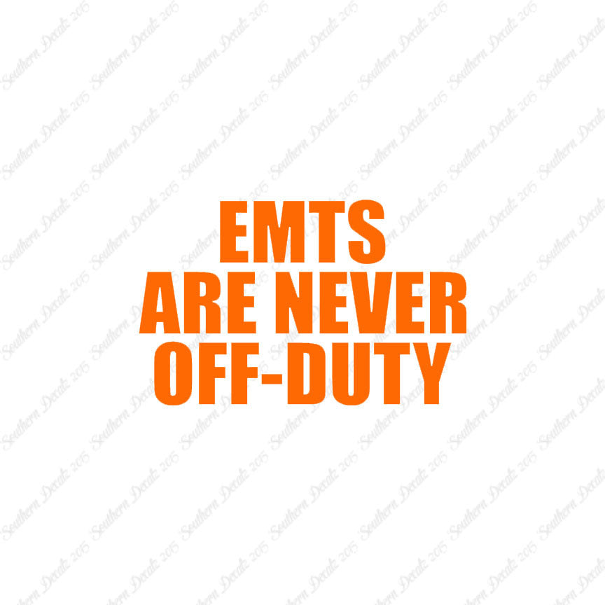 EMTs Never Off Duty