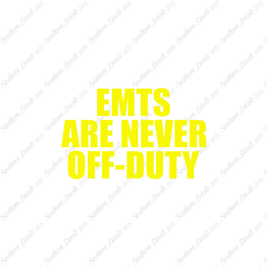 EMTs Never Off Duty