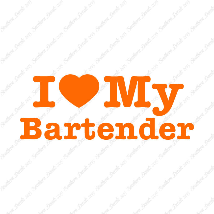 I Love My Bartender Heart